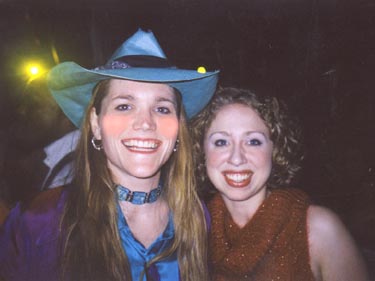 Cathy and Chelsea Clinton.